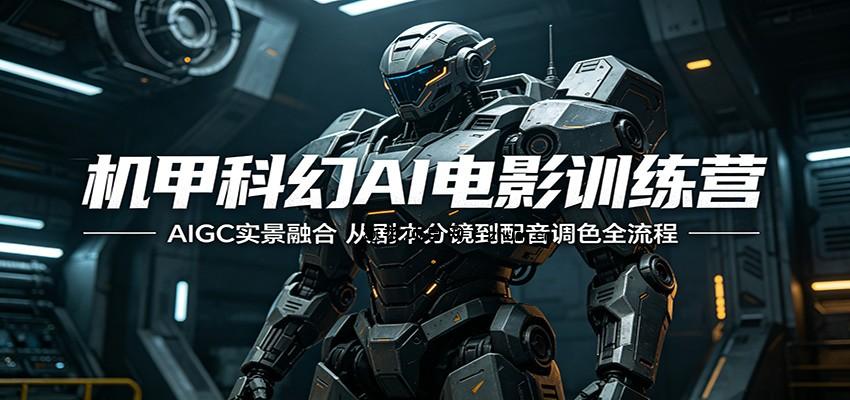 机甲科幻AI电影训练营：AIGC实景融合，从剧本分镜到配音调色全流程-逐梦项目网