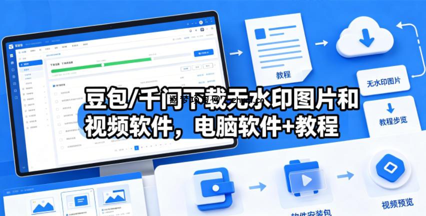 豆包/千问下载无水印图片和视频软件,电脑软件+教程-逐梦项目网