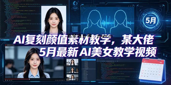 AI复刻颜值素材教学,某大佬5月最新AI美女教学视频,内含4月好物复刻教学-逐梦项目网