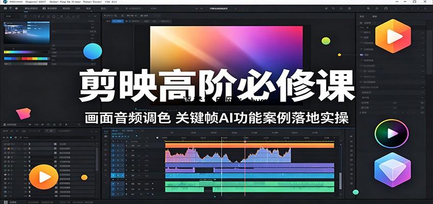 剪映高阶必修课:画面音频调色,关键帧AI功能案例落地实操-逐梦项目网