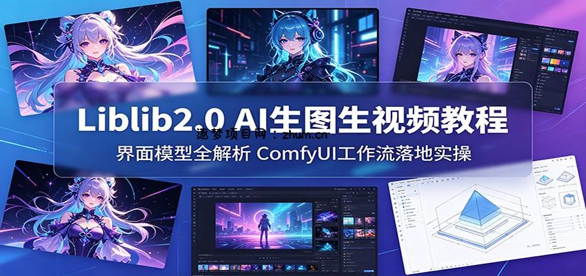 Liblib2.0 AI生图生视频教程:界面模型全解析,ComfyUI工作流落地实操-逐梦项目网