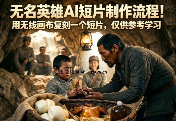 无名英雄AI短片制作流程!用无线画布复刻一个短片,仅供参考学习
