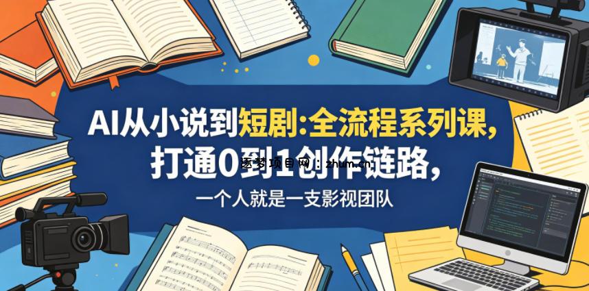 AI从小说到短剧全流程系列课,打通0到1创作链路,一个人就是一支影视团队