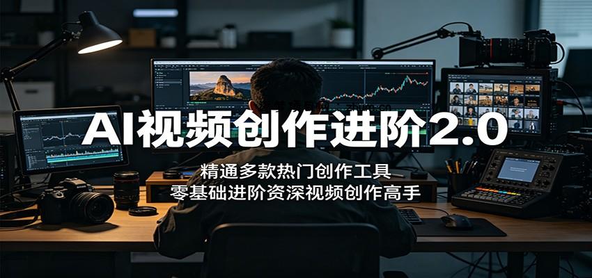 AI视频创作进阶2.0:精通多款热门创作工具,零基础进阶资深视频创作高手-逐梦项目网