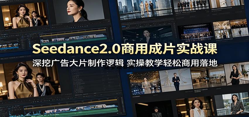 Seedance2.0商用成片实战课：深挖广告大片制作逻辑，实操教学轻松商用落地-逐梦项目网