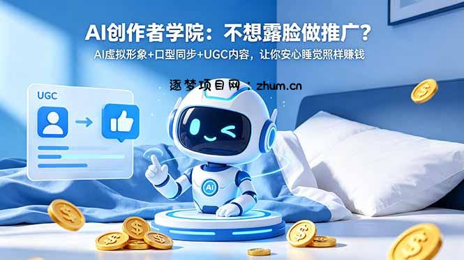 AI创作者学院:不想露脸做推广?AI虚拟形象+口型同步+UGC内容,让你安心睡觉照样赚钱-逐梦项目网