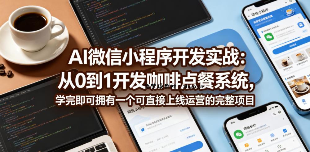 AI微信小程序开发实战:从0到1开发咖啡点餐系统,学完即可拥有一个可直接上线运营的完整项目