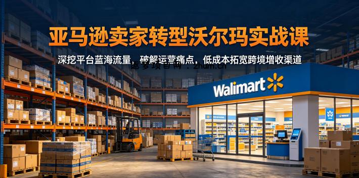 亚马逊卖家转型沃尔玛实战课,深挖平台蓝海流量,破解运营痛点,低成本拓宽跨境增收渠道-逐梦项目网