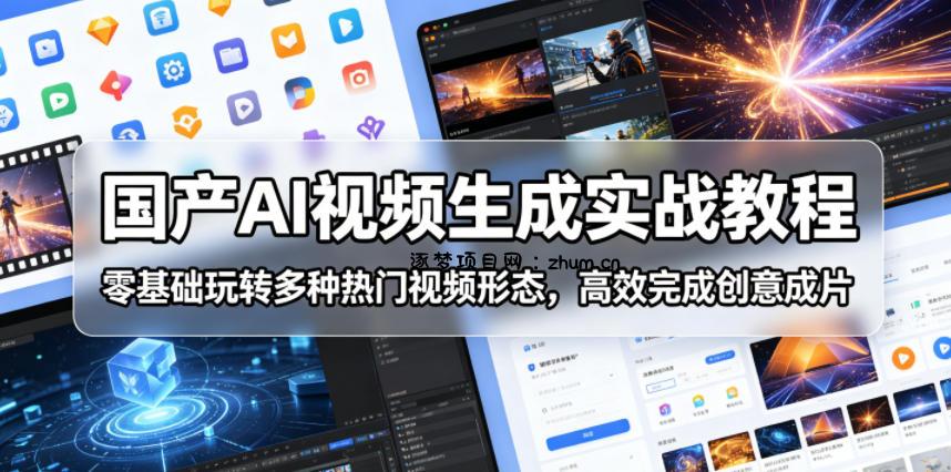 国产AI视频生成实战教程,零基础玩转多种热门视频形态,高效完成创意成片