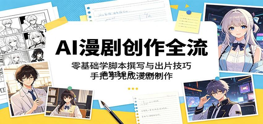 AI漫剧创作全流程：零基础学脚本撰写与出片技巧，手把手完成漫剧制作-逐梦项目网