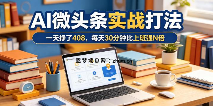 一天挣了408,AI微头条实战打法,每天30分钟比上班强N倍