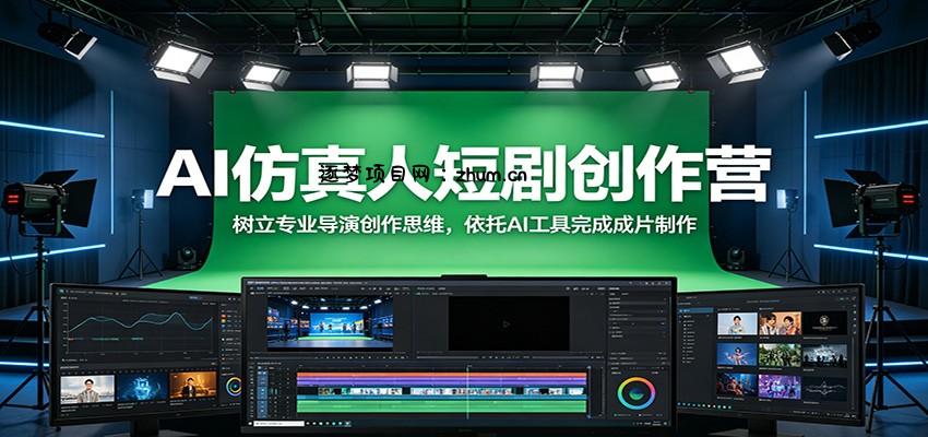 AI仿真人短剧创作营：树立专业导演创作思维，依托AI工具完成成片制作-逐梦项目网