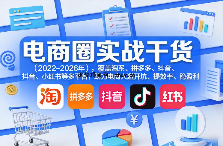 电商圈实战干货(2023-2026年),覆盖淘系、拼多多、抖音、小红书等多平台,助力电商人避开坑、提效率、稳盈利(更新06月03日)-逐梦项目网
