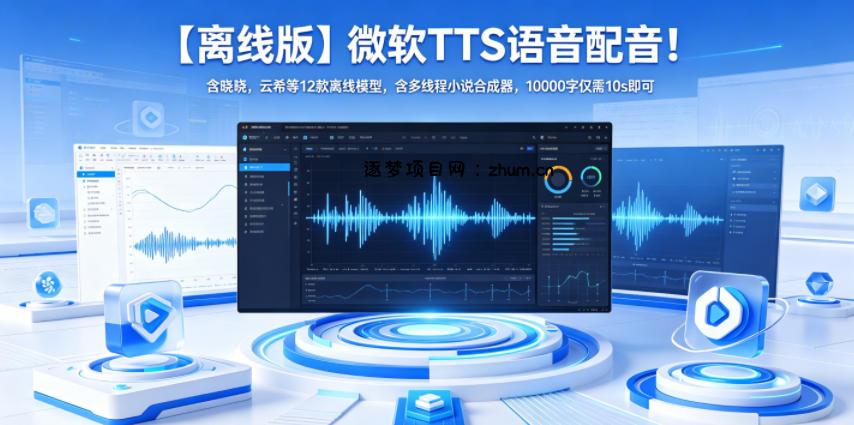 【离线版】微软TTS语音配音!含晓晓,云希等12款离线模型,含多线程小说合成器,10000字仅需10s即可-逐梦项目网