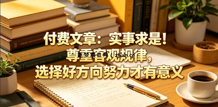 付费文章:实事求是!尊重客观规律,选择好方向努力才有意义-逐梦项目网