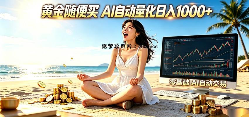 黄金随便买?AI自动外汇量化交易 在家当皇帝 日入1000+-逐梦项目网