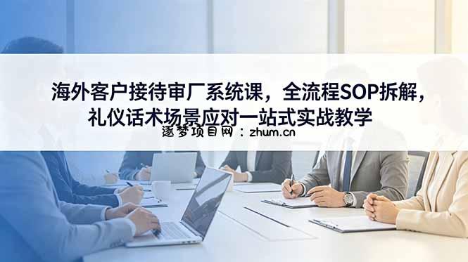 海外客户接待审厂系统课,全流程SOP拆解,礼仪话术场景应对一站式实战教学-逐梦项目网