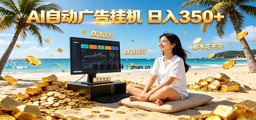 AI自动广告挂机 日入350+ 真正做到躺赚式变现,根本花不完!-逐梦项目网