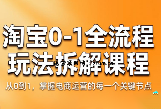 青竹电商·淘宝0-1全流程玩法拆解课程-逐梦项目网