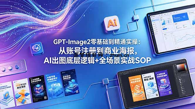 GPT-Image2零基础到精通实操:从账号注册到商业海报,AI出图底层逻辑+全场景实战SOP-逐梦项目网