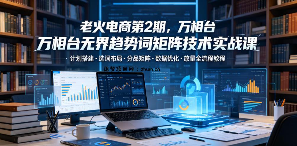 老火电商第2期,万相台无界趋势词矩阵技术实战课,计划搭建・选词布局・分品矩阵・数据优化・放量全流程教程-逐梦项目网