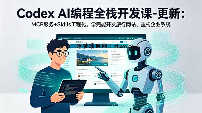 Codex AI编程全栈开发课-更新:MCP服务+Skills工程化,学完能开发旅行网站、重构企业系统-逐梦项目网