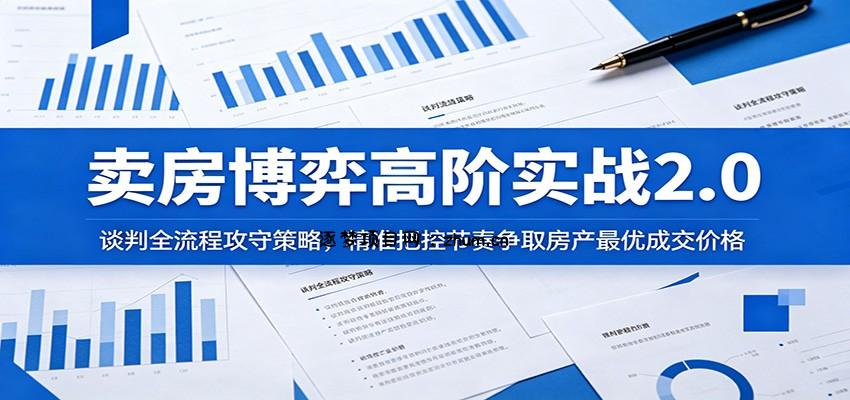 卖房博弈高阶实战2.0:谈判全流程攻守策略,精准把控节奏争取房产最优成交价格-逐梦项目网