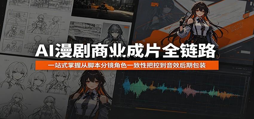 AI漫剧商业成片全链路:一站式掌握从脚本分镜角色一致性把控到音效后期包装-逐梦项目网