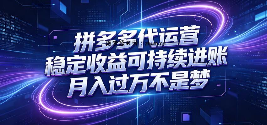 拼多多代运营,小白也能轻松月入过万,真实运营数据可查,全托管代运营-逐梦项目网