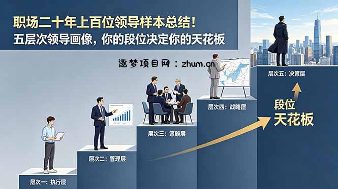 付费文章:职场二十年上百位领导样本总结!五层次领导画像,你的段位决定你的天花板-逐梦项目网