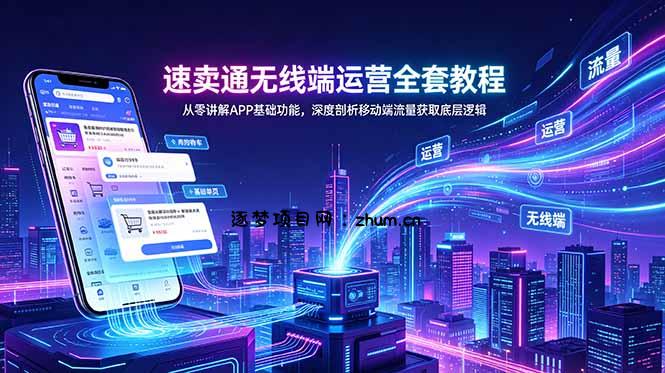 速卖通无线端运营全套教程，从零讲解APP基础功能，深度剖析移动端流量获取底层逻辑-逐梦项目网