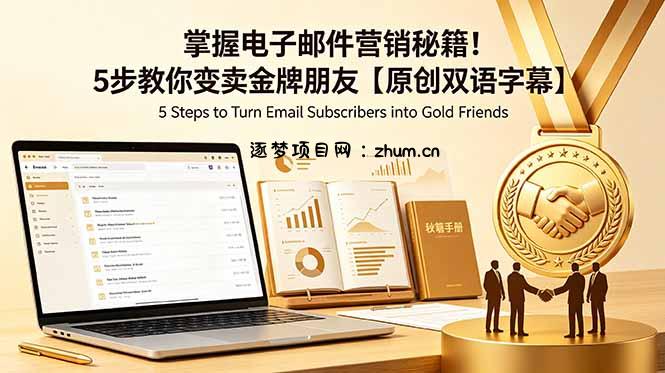 掌握电子邮件营销秘籍!5步教你变卖金牌朋友【原创双语字幕】-逐梦项目网