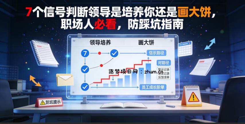付费文章：7个信号判断领导是培养你还是画大饼，职场人必看，防踩坑指南-逐梦项目网