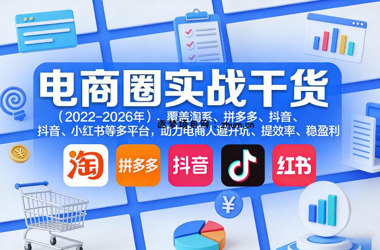 电商圈实战干货(2023-2026年),覆盖淘系、拼多多、抖音、小红书等多平台,助力电商人避开坑、提效率、稳盈利(更新06月18日)-逐梦项目网