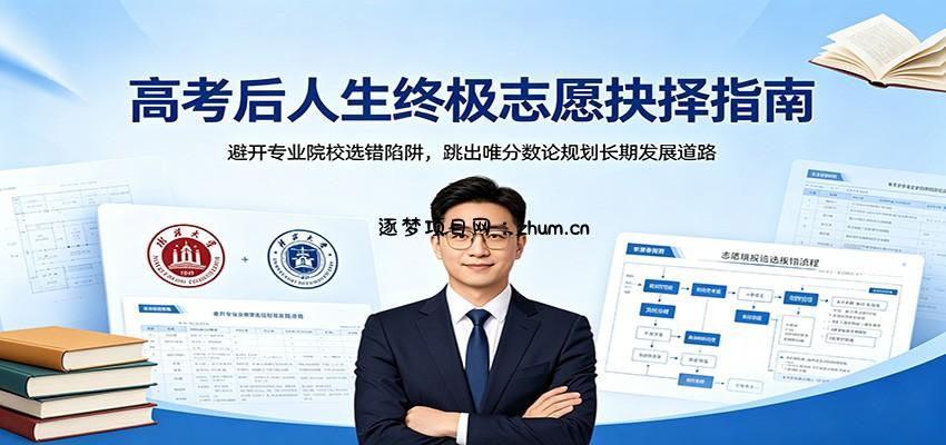 高考后人生终极志愿抉择指南：避开专业院校选错陷阱，跳出唯分数论规划长期发展道路-逐梦项目网