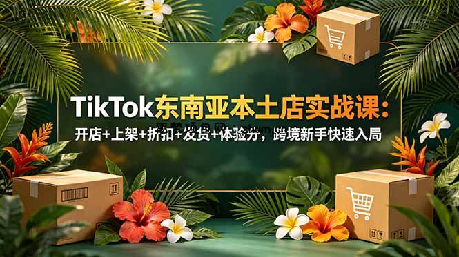 TikTok东南亚本土店实战课:开店+上架+折扣+发货+体验分,跨境新手快速入局-逐梦项目网