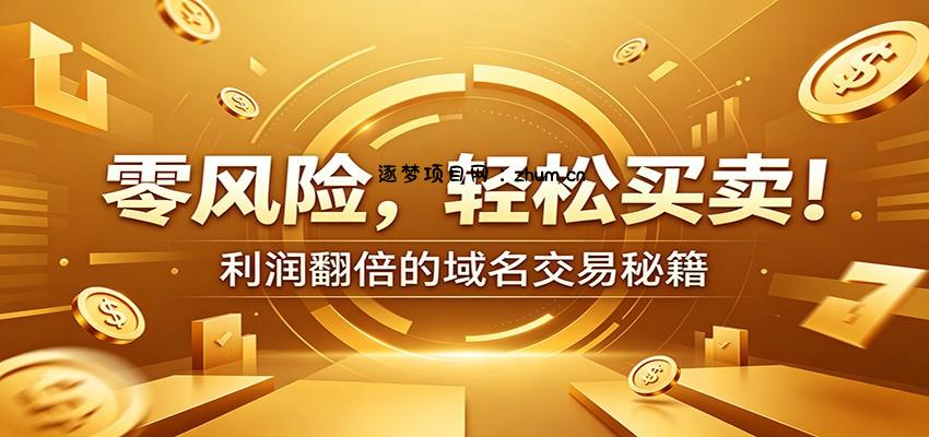 零风险域名交易实战秘籍：新手安全买卖教学，选品定价谈判实现收益翻倍-逐梦项目网