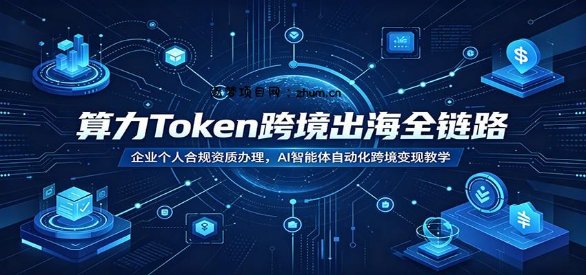 算力Token跨境出海全链路：企业个人合规资质办理，AI智能体自动化跨境变现教学-逐梦项目网