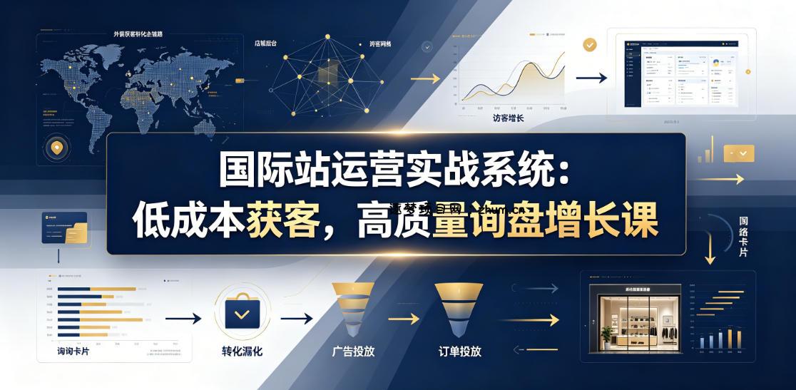 国际站运营实战系统：低成本获客，高质量询盘增长课(更新26年)-逐梦项目网