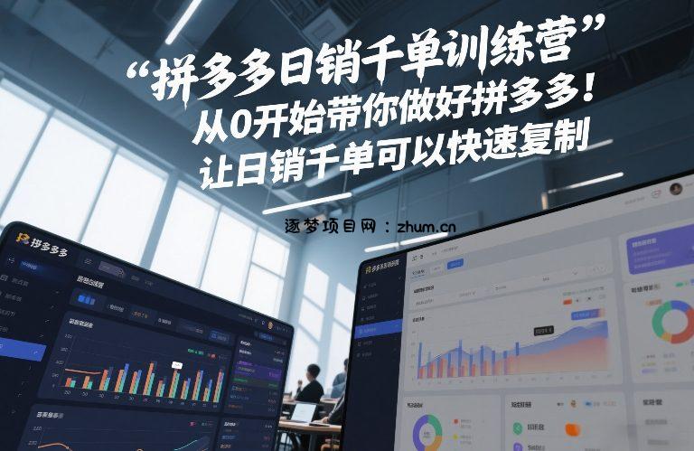拼多多日销千单训练营，从0开始带你做好拼多多，让日销千单可以快速复制(更新26年6月)-逐梦项目网