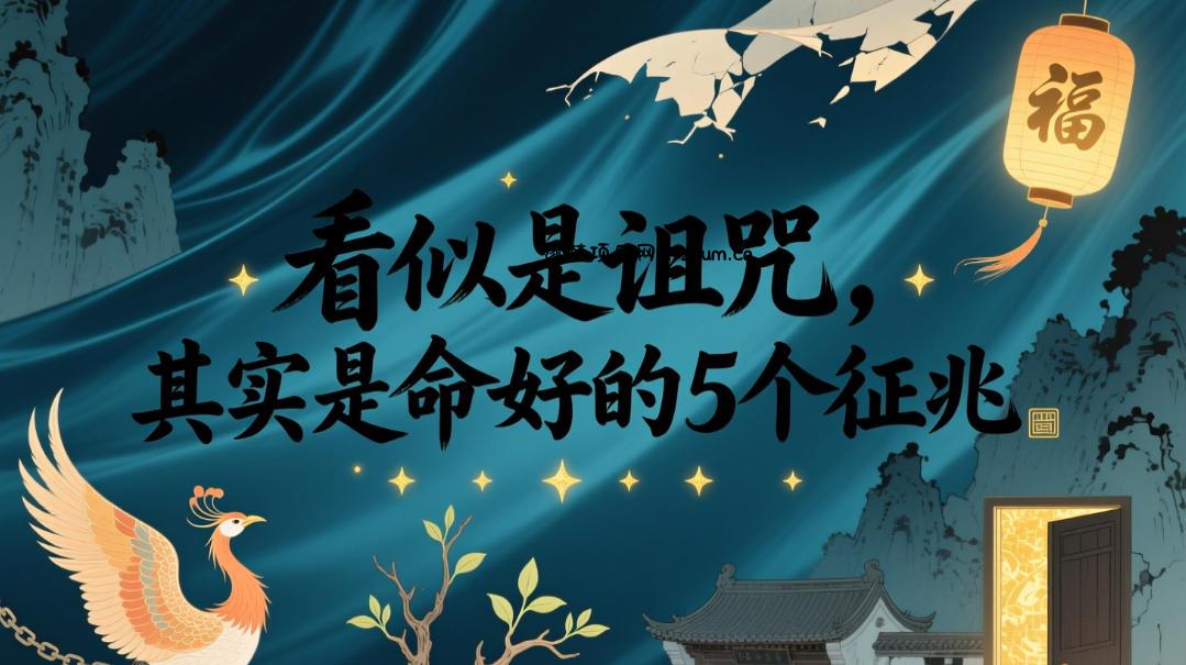 付费文章:看似是诅咒,其实是命好的5个征兆