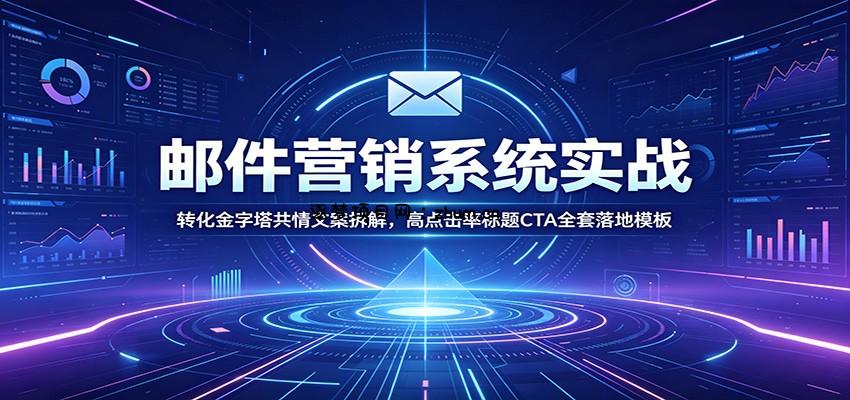 邮件营销系统实战：转化金字塔共情文案拆解，高点击率标题CTA全套落地模板-逐梦项目网
