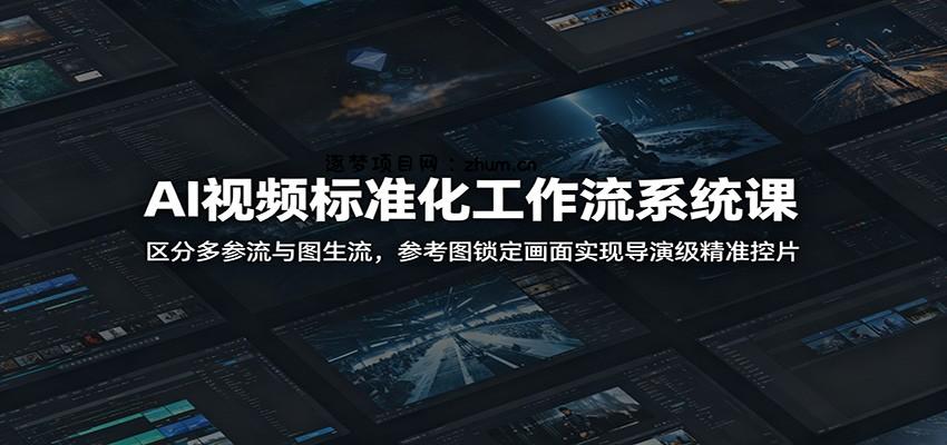 AI视频标准化工作流系统课：区分多参流与图生流，参考图锁定画面实现导演级精准控片-逐梦项目网