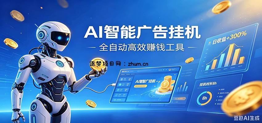 AI智能广告挂机，小白轻松上手，在家自动赚收益-逐梦项目网