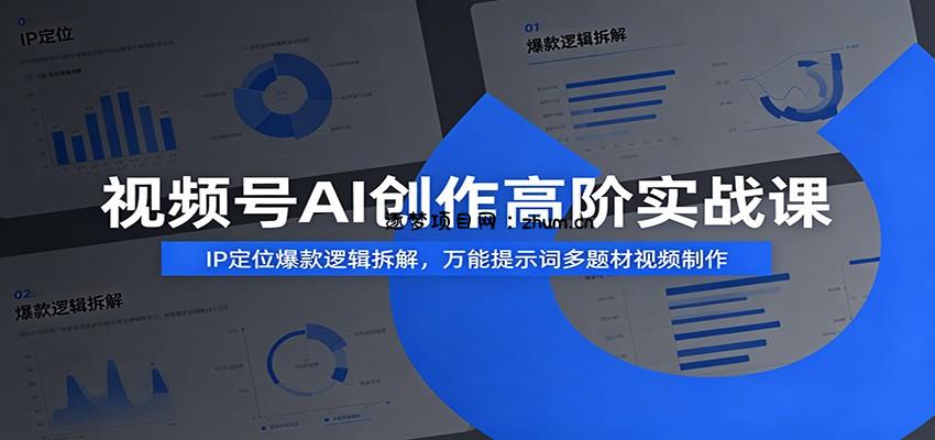 视频号AI创作高阶实战课：IP定位爆款逻辑拆解，万能提示词多题材视频制作-逐梦项目网