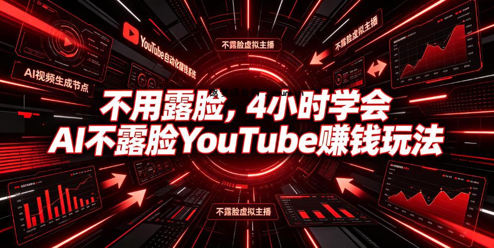 不用露脸，4小时学会AI不露脸YouTube賺钱玩法【原创双语字幕】-逐梦项目网