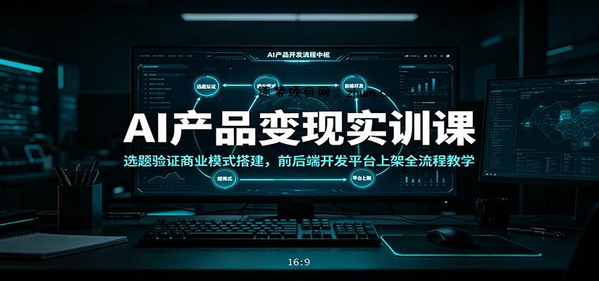 AI产品变现实训课：选题验证商业模式搭建，前后端开发平台上架全流程教学-逐梦项目网