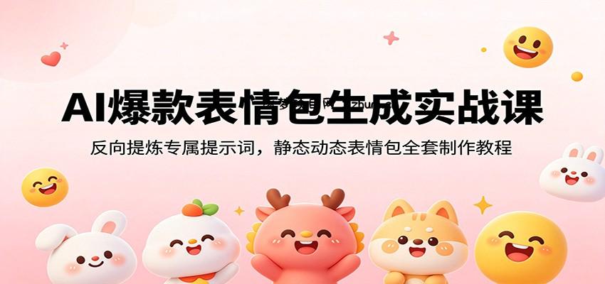 AI爆款表情包生成实战课：反向提炼专属提示词，静态动态表情包全套制作教程-逐梦项目网