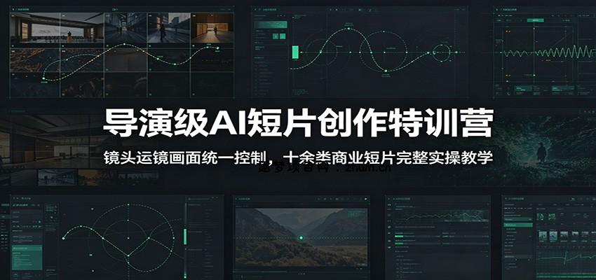 导演级AI短片创作特训营：镜头运镜画面统一控制，十余类商业短片完整实操教学(更新)-逐梦项目网