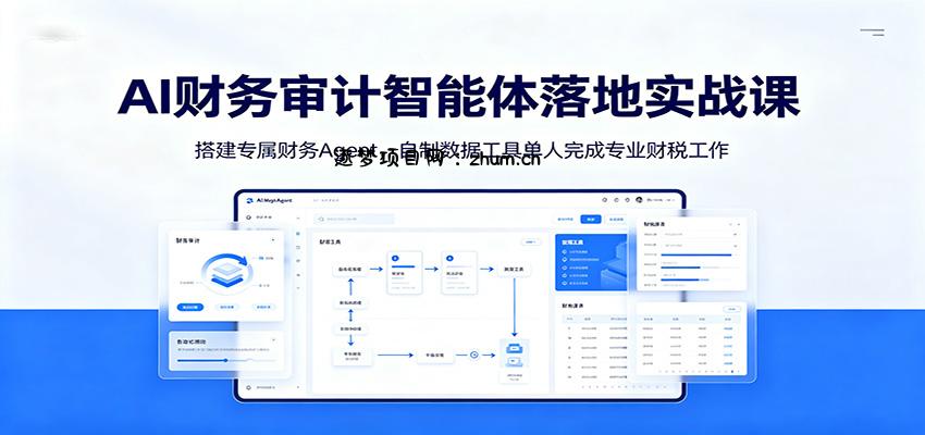 AI财务审计智能体落地实战课：搭建专属财务Agent，自制数据工具单人完成专业财税工作-逐梦项目网